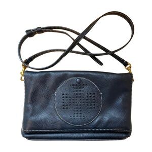 Tory Burch Black Pebbled Leather Crossbody